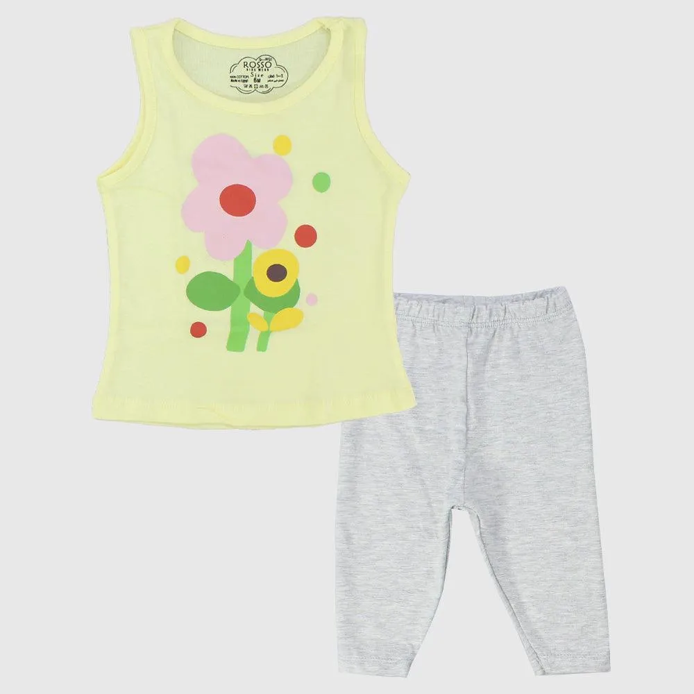 Flowers Sleeveless Pajama