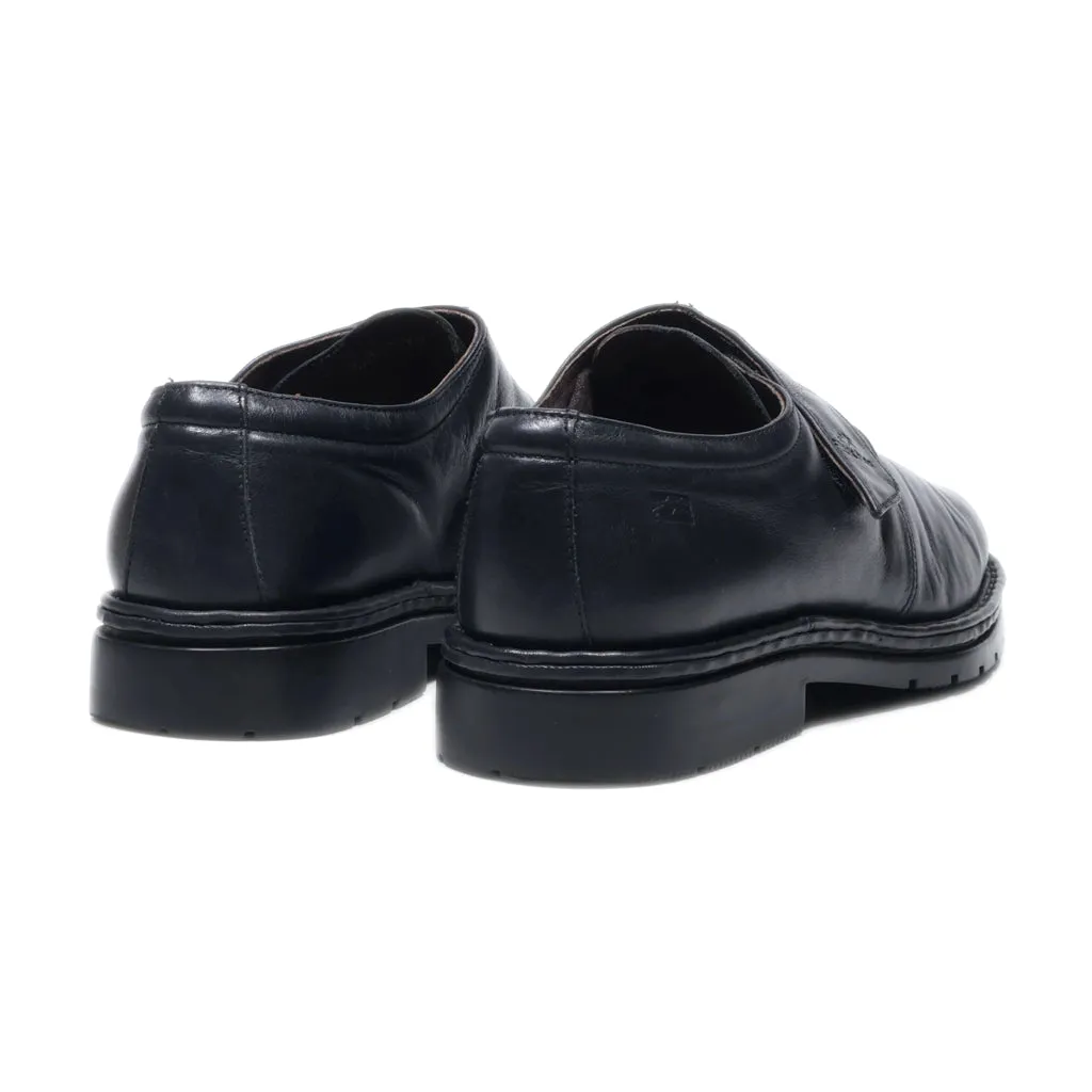 Fluchos Casual Shoes Leather Black Colour For Men