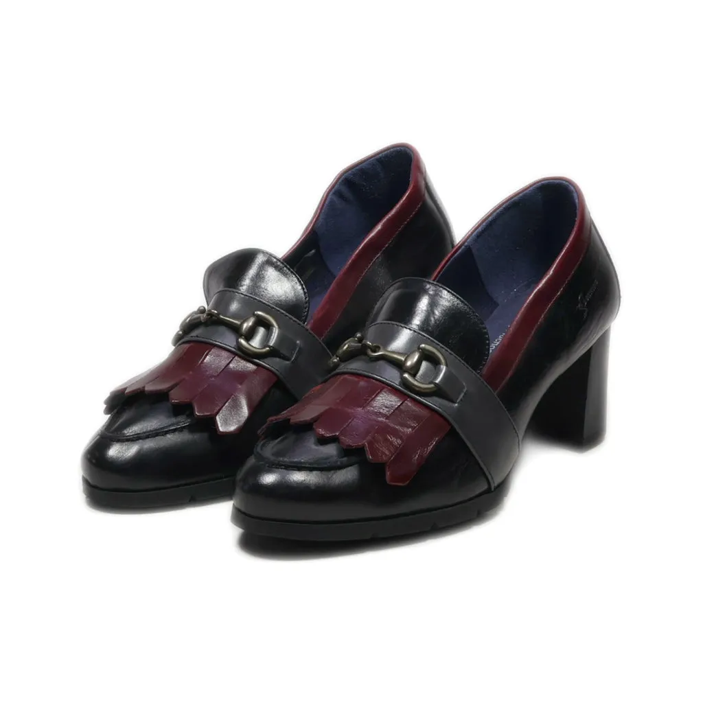 Fluchos High-Heel Shoes Leather Black Colour For Women