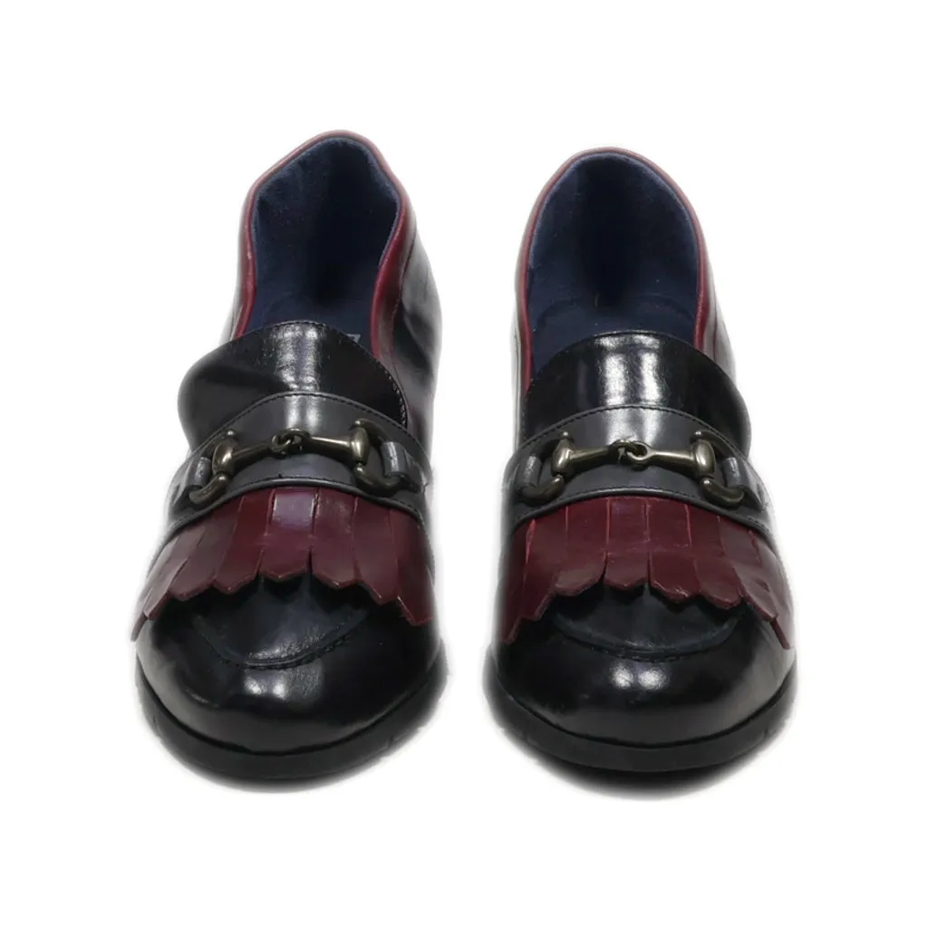 Fluchos High-Heel Shoes Leather Black Colour For Women