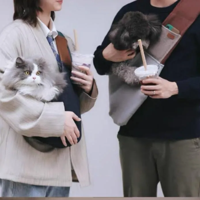 FLUFFURRY Wool Pet Sling Carrier