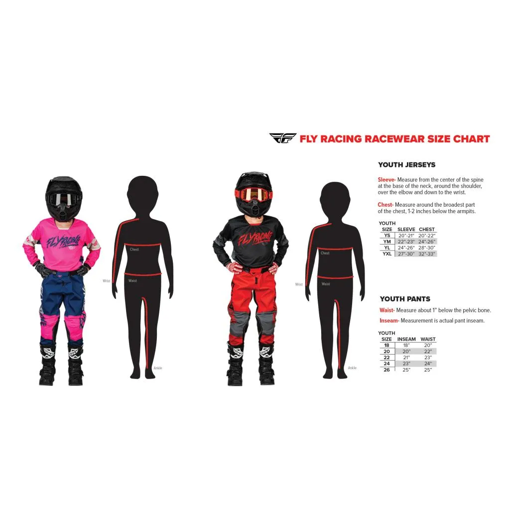 Fly Racing Youth F-16 2024 Jersey/Pants Kit