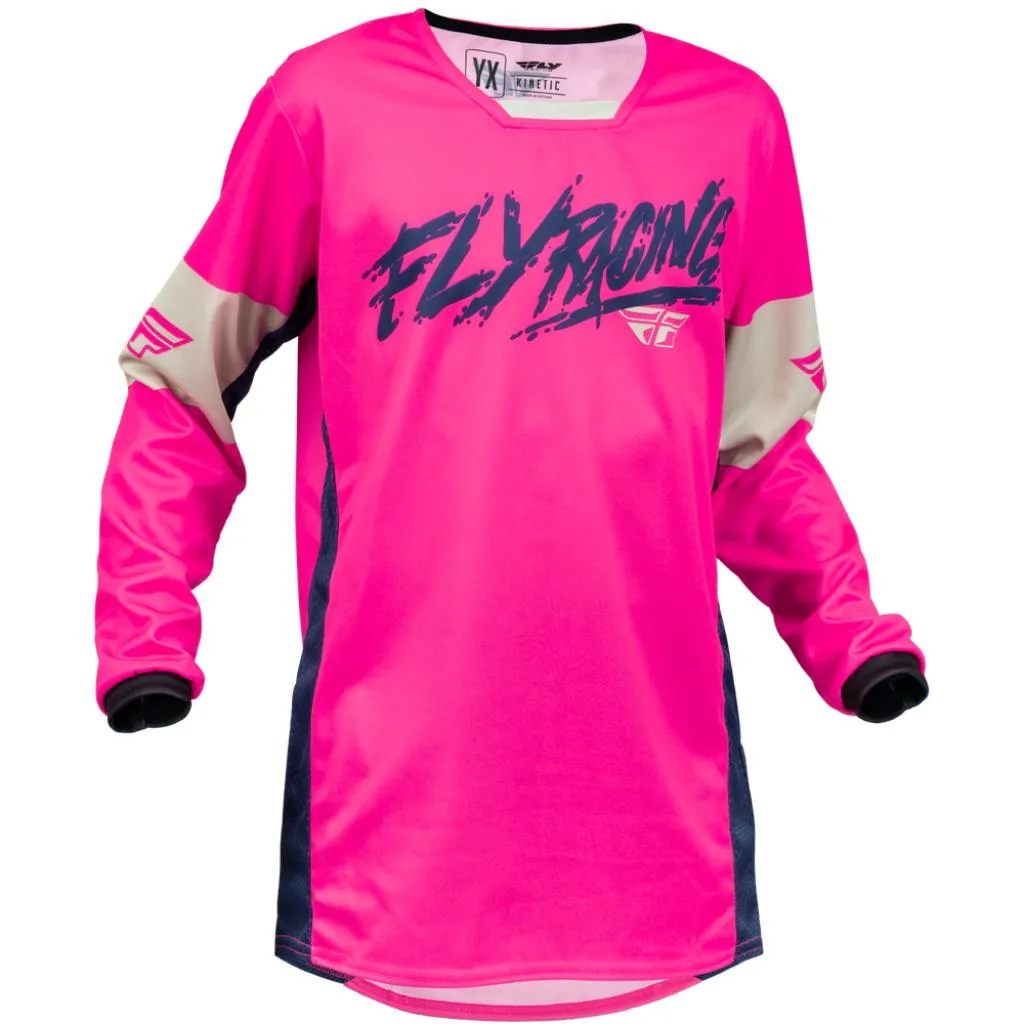 Fly Racing Youth Kinetic Khaos B/P/O 2024 Jersey/Pants Kit