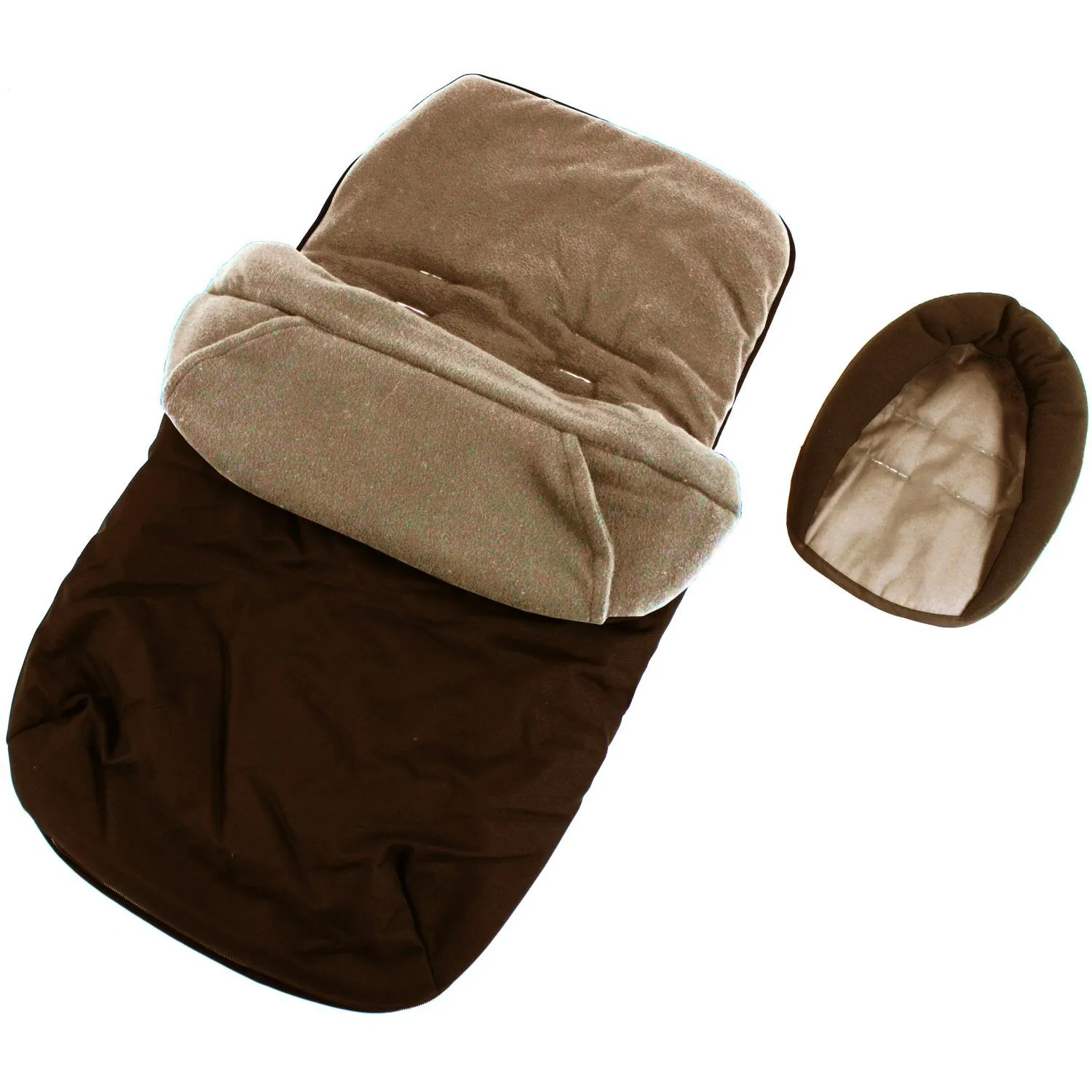 Footmuff Cosytoes & Head Hugger - Hot Chocolate (Brown) Fits Silver Cross Pop