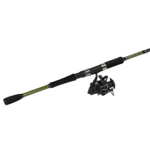 FORTIS 6' Medium Heavy Action 1 Piece Fiberglass Spinning Rod and 4000 Spinning Reel Package