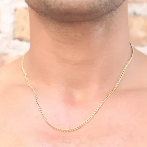 Fortunato Stainless Steel Curb Chain Necklace
