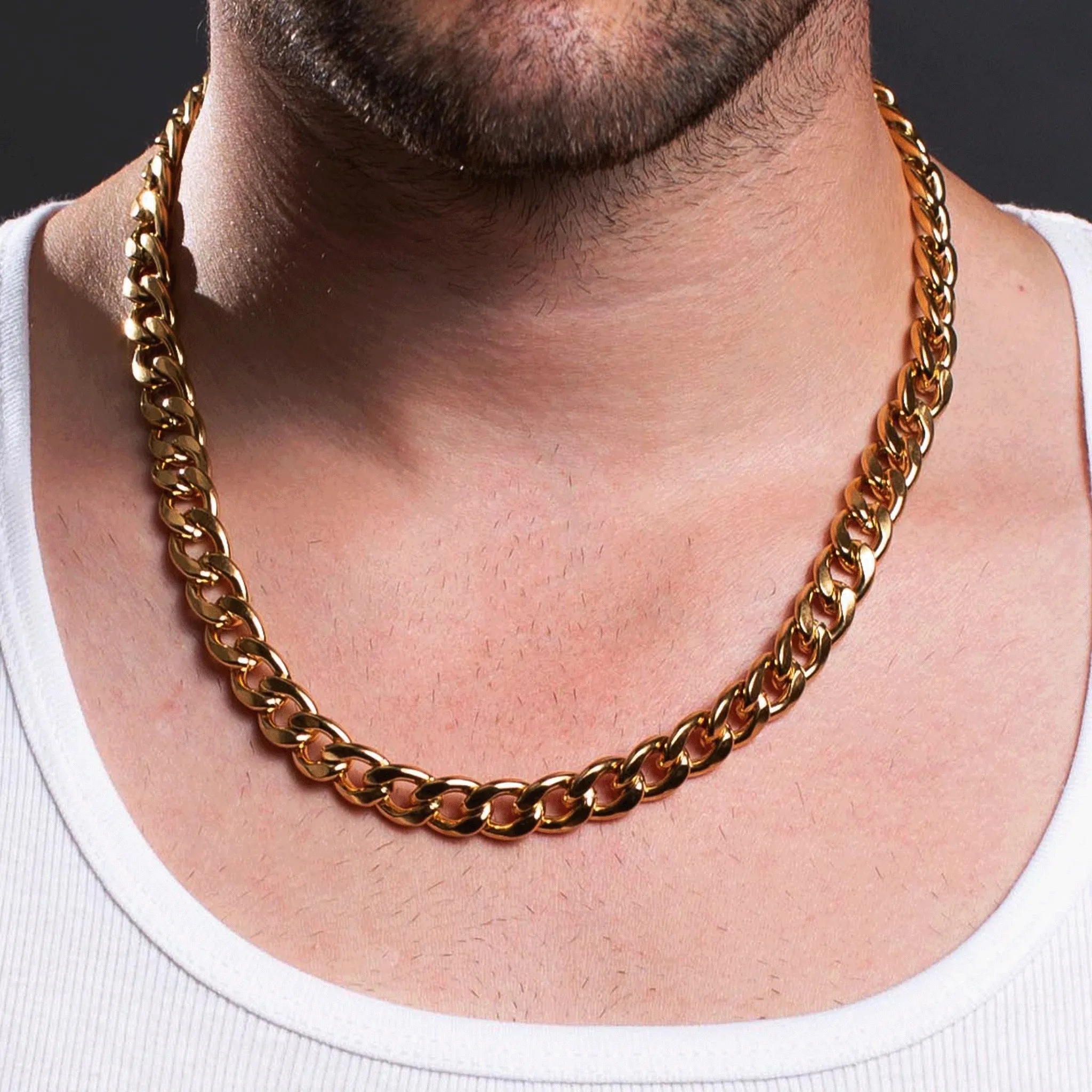Fortunato Stainless Steel Curb Chain Necklace