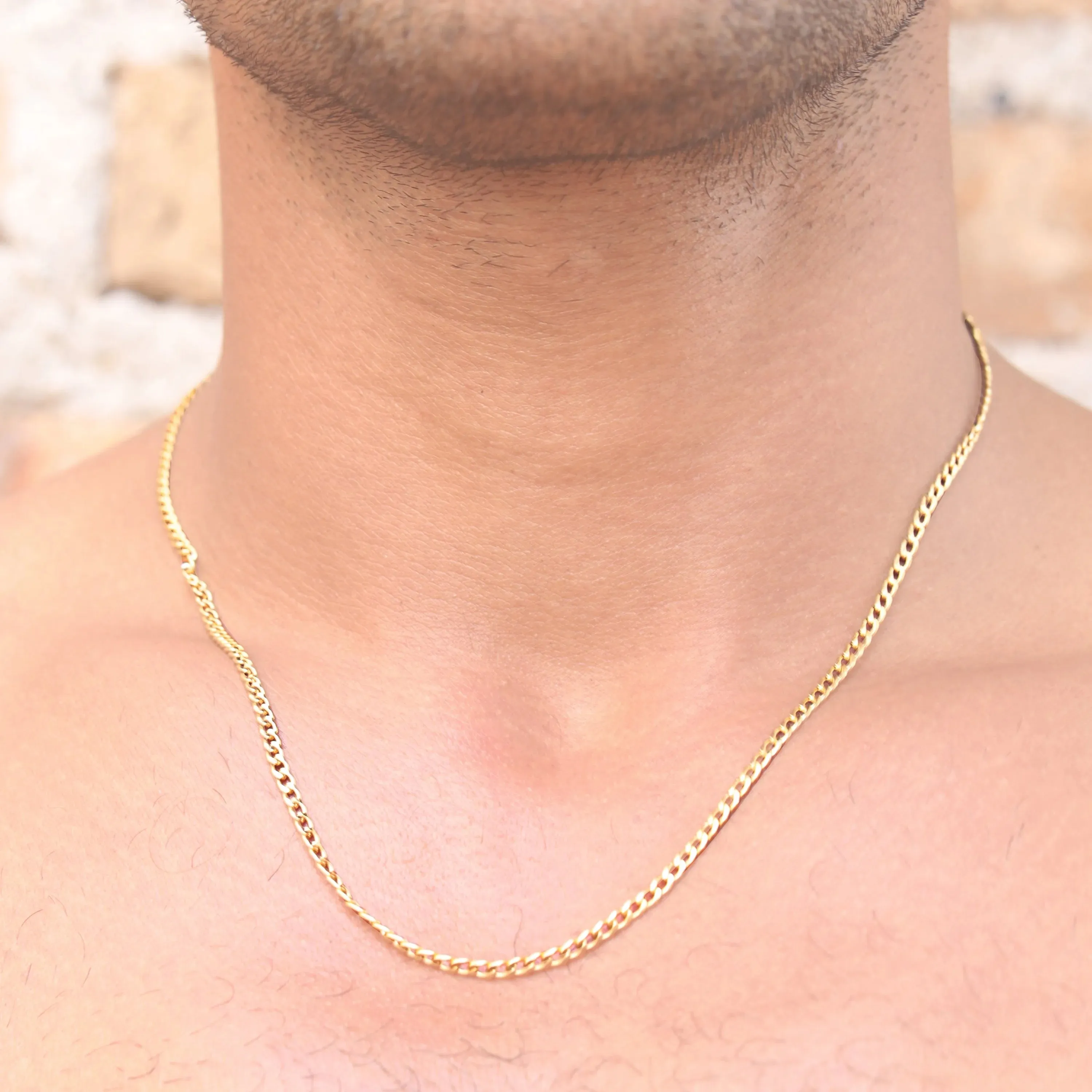 Fortunato Stainless Steel Curb Chain Necklace