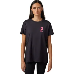 Fox Racing  Womens Barbed Wire T-Shirt Short Sleeve Tee Relaxed Fit Cotton Black