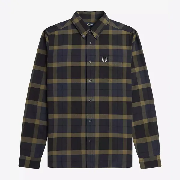 Fred Perry Tartan Shirt - Uniform Green