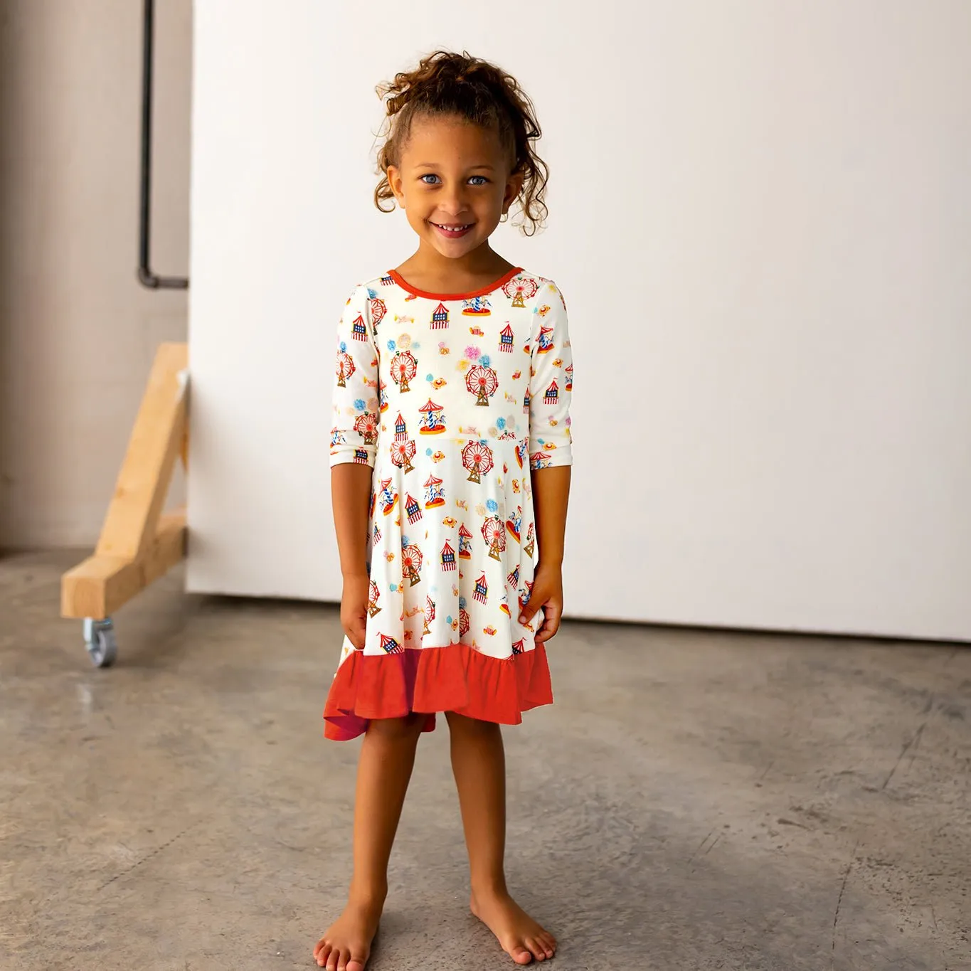 Free Birdees County Fair Ruffle Hi-Lo Twirling Dress (2T-6Y)