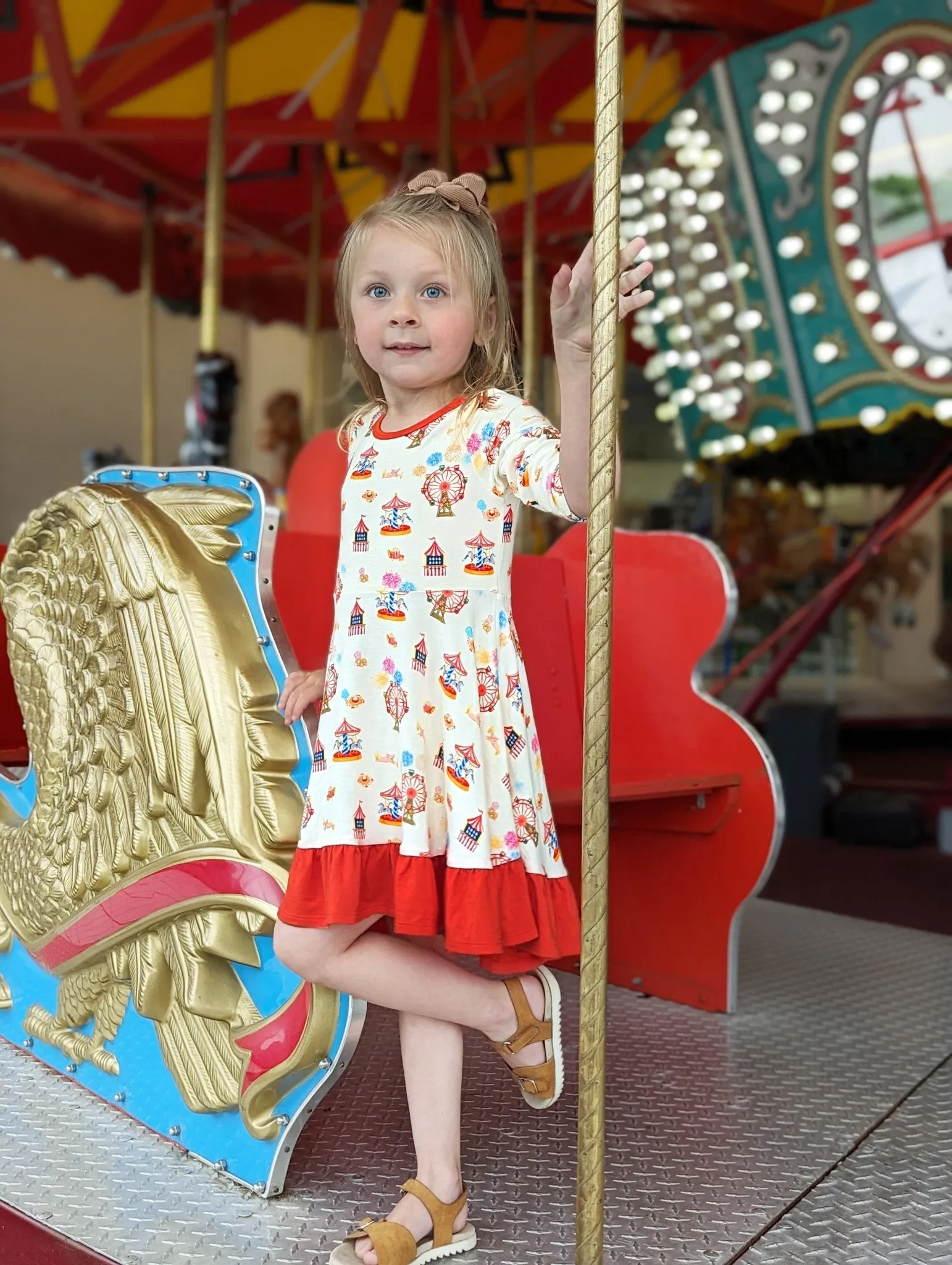 Free Birdees County Fair Ruffle Hi-Lo Twirling Dress (2T-6Y)