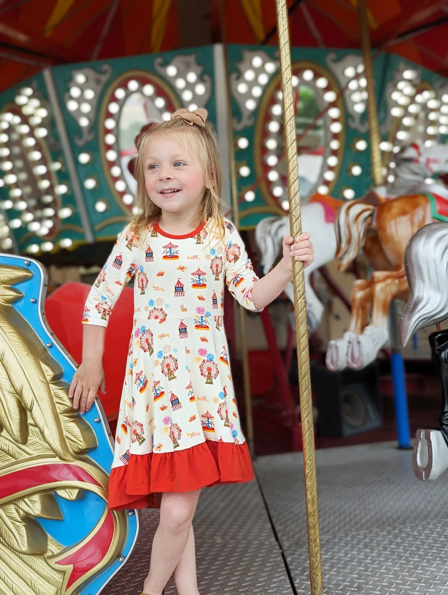 Free Birdees County Fair Ruffle Hi-Lo Twirling Dress (2T-6Y)