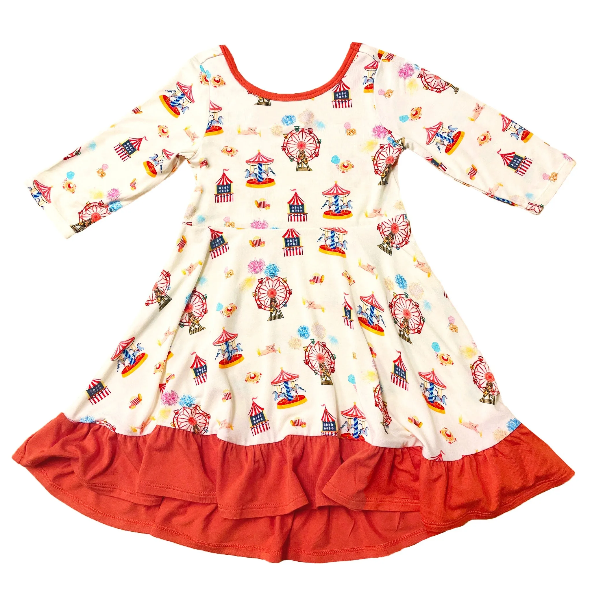 Free Birdees County Fair Ruffle Hi-Lo Twirling Dress (2T-6Y)