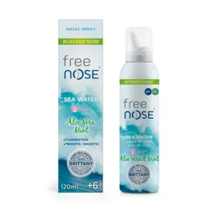 Freenose Hypertonic Nasal Spray Decongestant W/ Aloevera & Mint  6 Yrs 30Ml 30ML