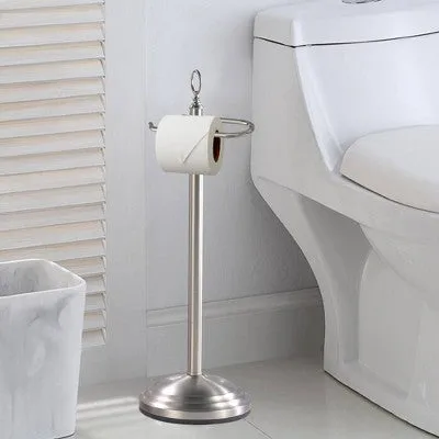 Freestanding Toilet Tissue Holder Brushed Nickel - Nu Steel