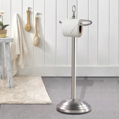 Freestanding Toilet Tissue Holder Brushed Nickel - Nu Steel