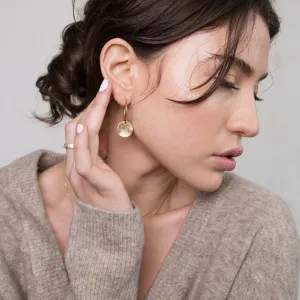 Full moon hoop Earrings (medium) - Silver
