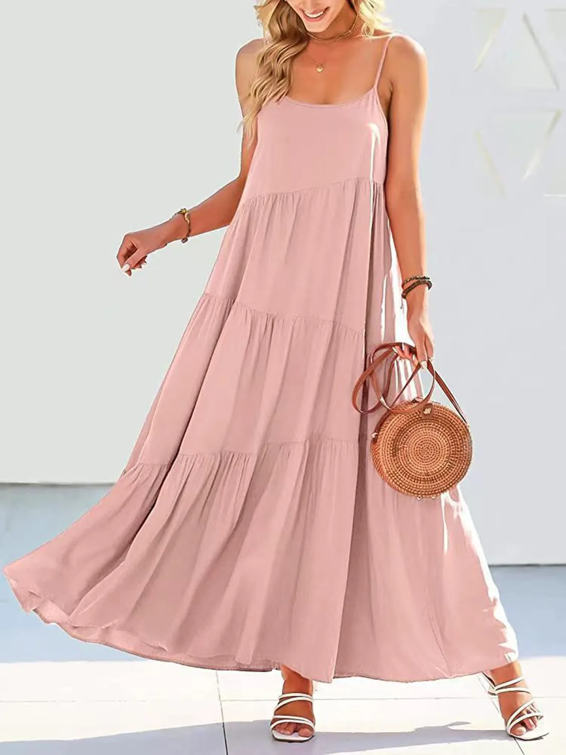 Full Size Tiered Maxi Dress