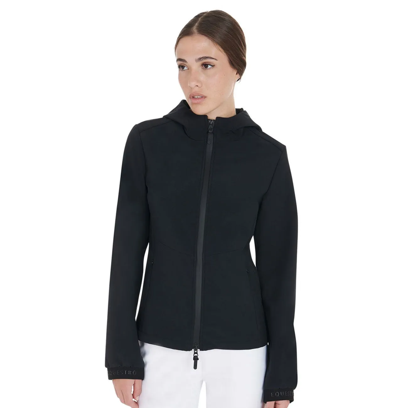 FULL ZIP WOMAN SOFTSHELL WITH HOOD