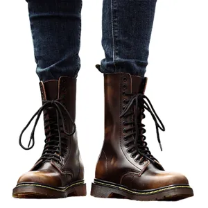 Funki Buys | Boots | Men's Gothic Punk High-Top Combat Boots