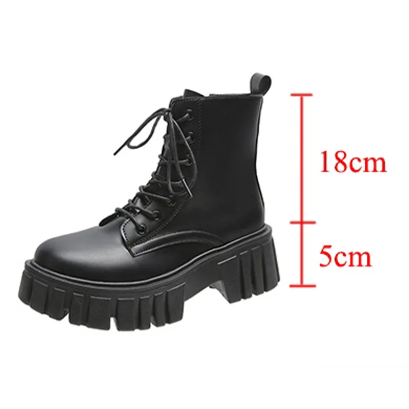 Funki Buys | Boots | Women's Lace-up Chunky Combat Boots