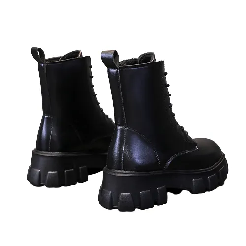Funki Buys | Boots | Women's Lace-up Chunky Combat Boots