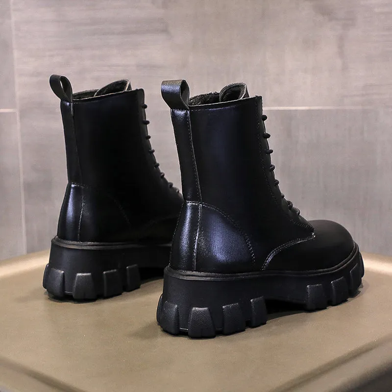 Funki Buys | Boots | Women's Lace-up Chunky Combat Boots