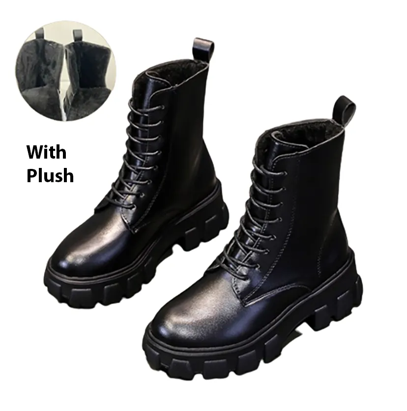 Funki Buys | Boots | Women's Lace-up Chunky Combat Boots