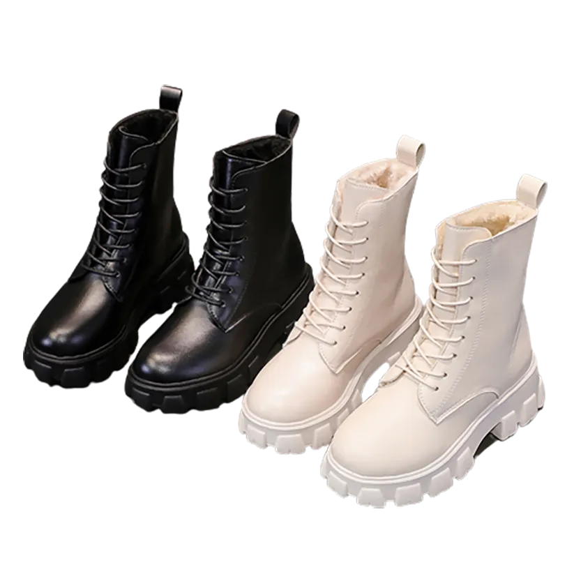 Funki Buys | Boots | Women's Lace-up Chunky Combat Boots