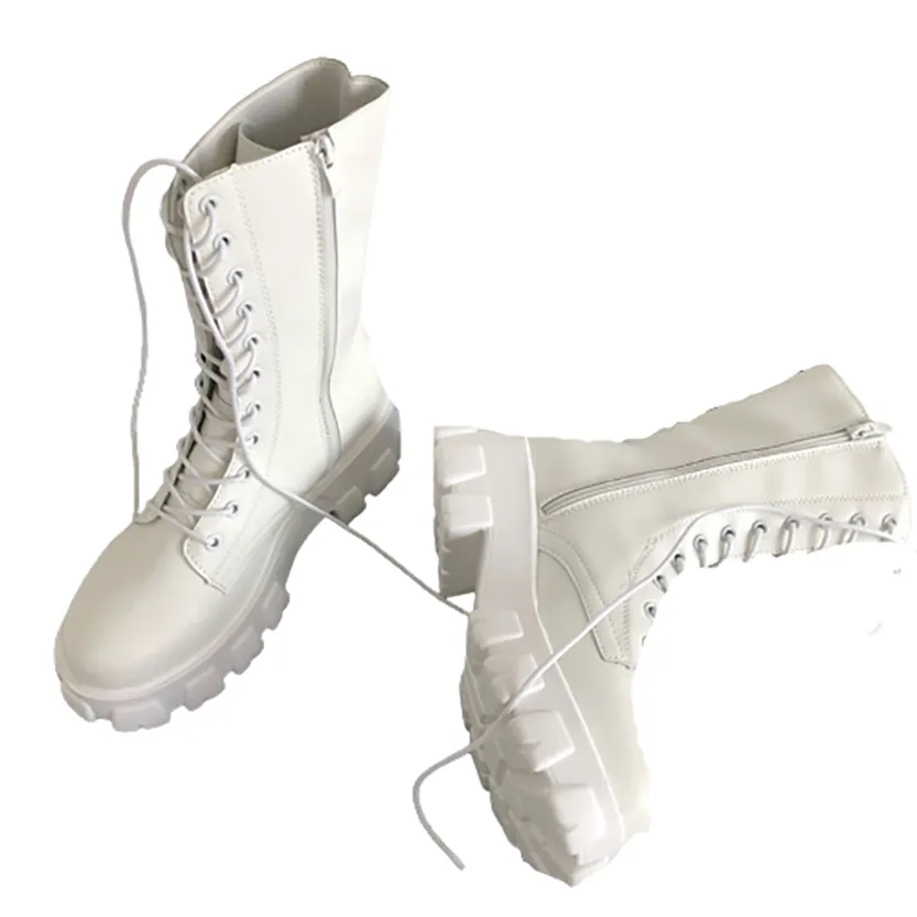 Funki Buys | Boots | Women's Lace-up Chunky Combat Boots