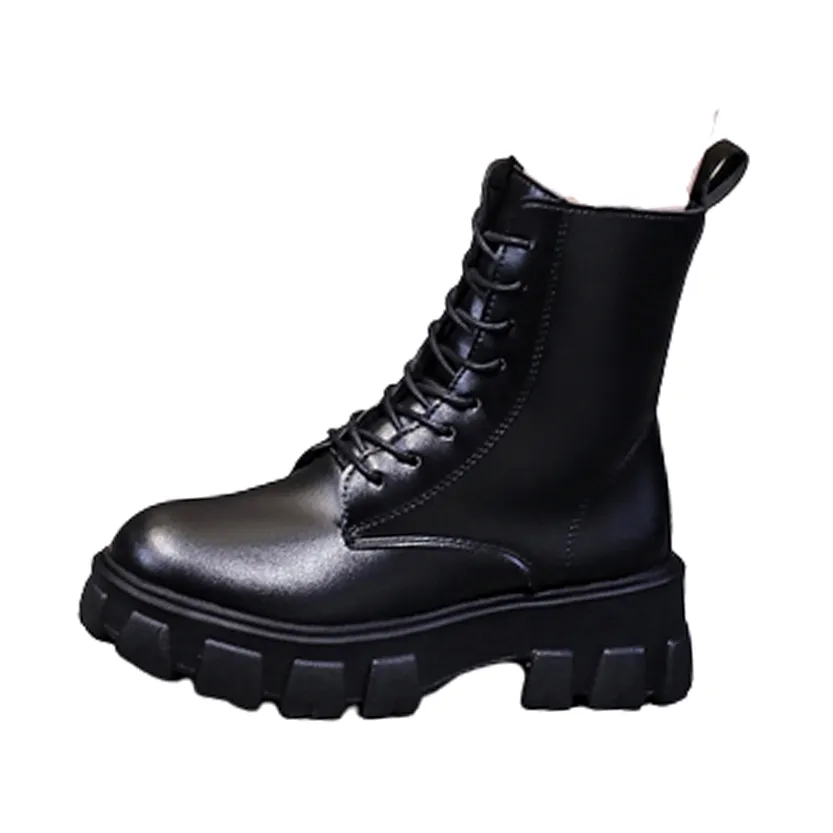 Funki Buys | Boots | Women's Lace-up Chunky Combat Boots