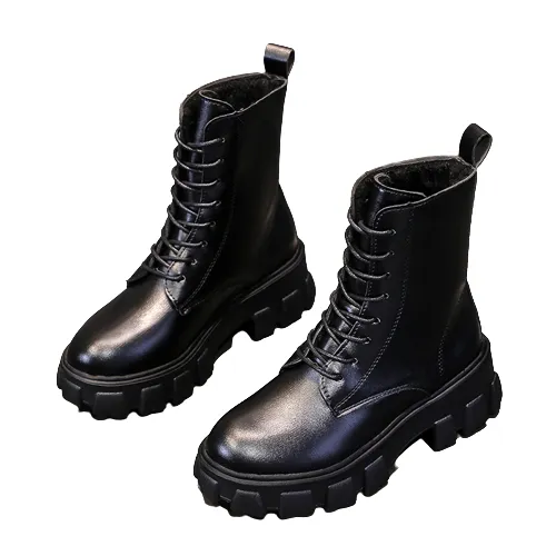 Funki Buys | Boots | Women's Lace-up Chunky Combat Boots