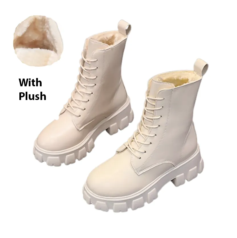 Funki Buys | Boots | Women's Lace-up Chunky Combat Boots