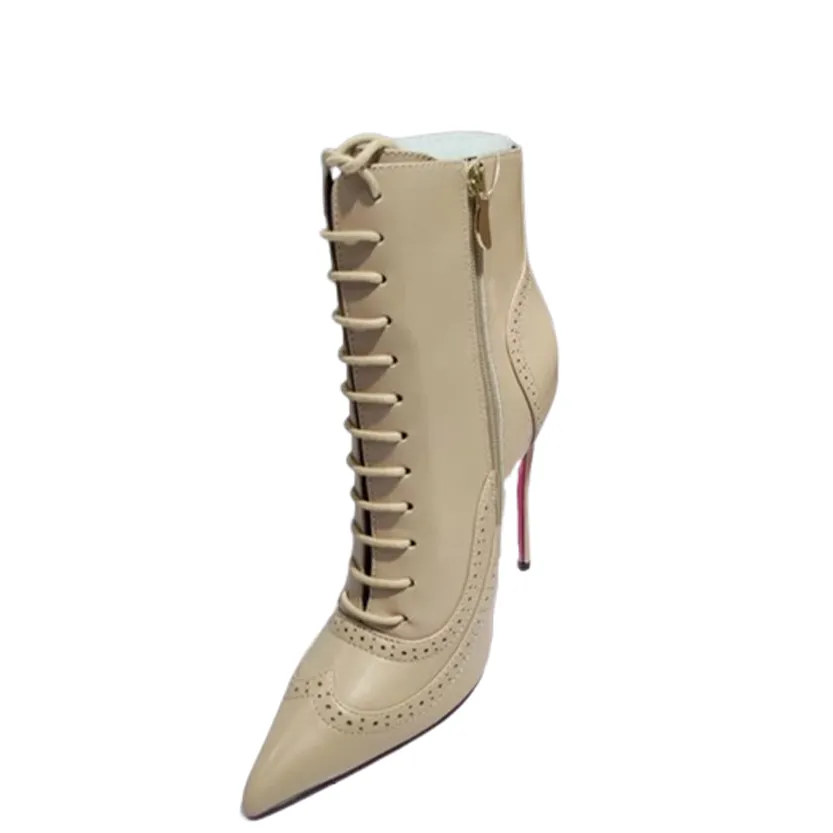 Funki Buys | Boots | Women's Lace Up Pointy Ankle Boots