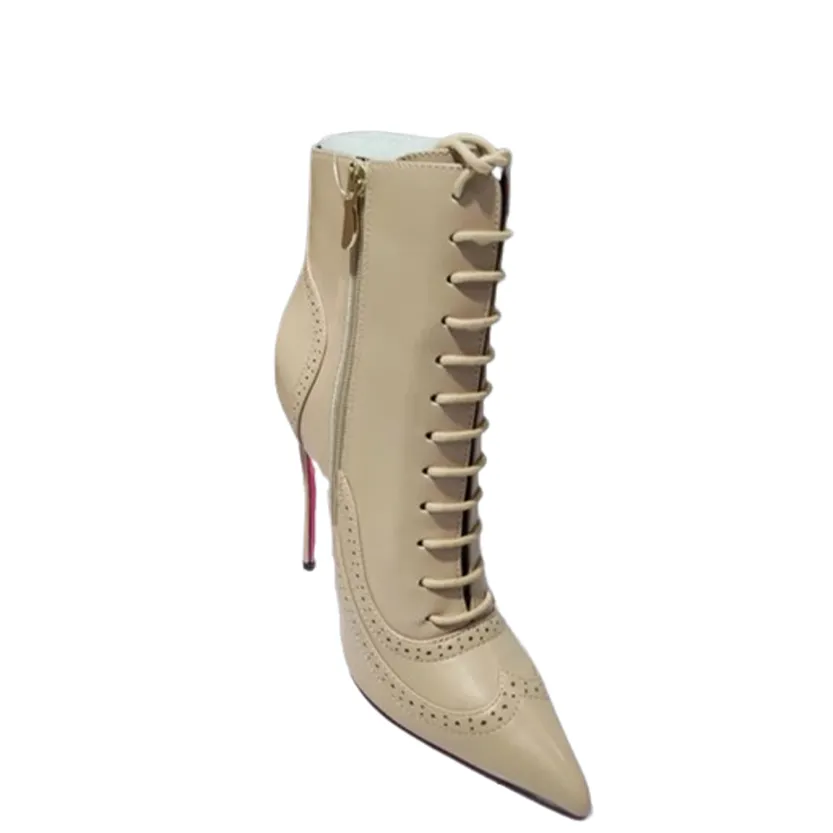 Funki Buys | Boots | Women's Lace Up Pointy Ankle Boots