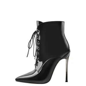 Funki Buys | Boots | Women's Pointy Toe Metal Stiletto Heel Boot
