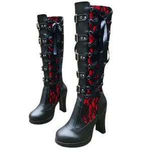Funki Buys | Boots | Women's Ribbon Lace Up Platform Boots