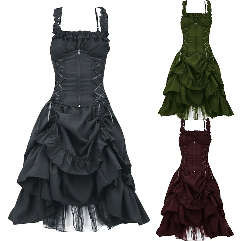 Funki Buys | Dresses | Women's Gothic Retro Party Dress