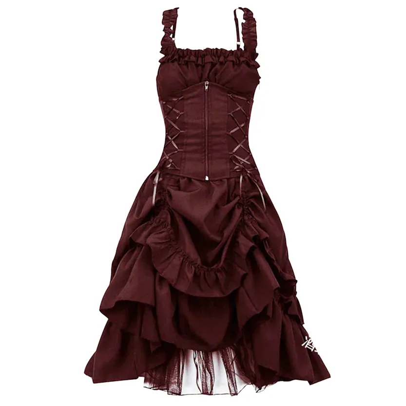 Funki Buys | Dresses | Women's Gothic Retro Party Dress