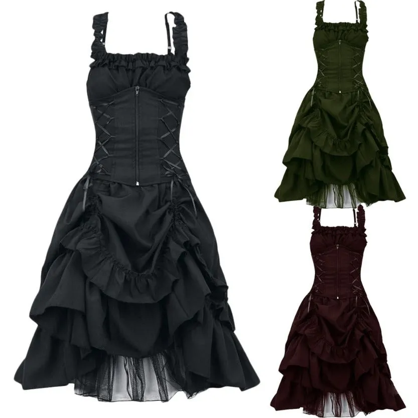 Funki Buys | Dresses | Women's Gothic Retro Party Dress