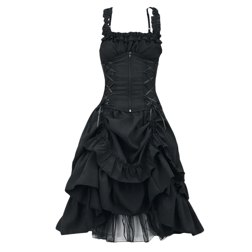 Funki Buys | Dresses | Women's Gothic Retro Party Dress