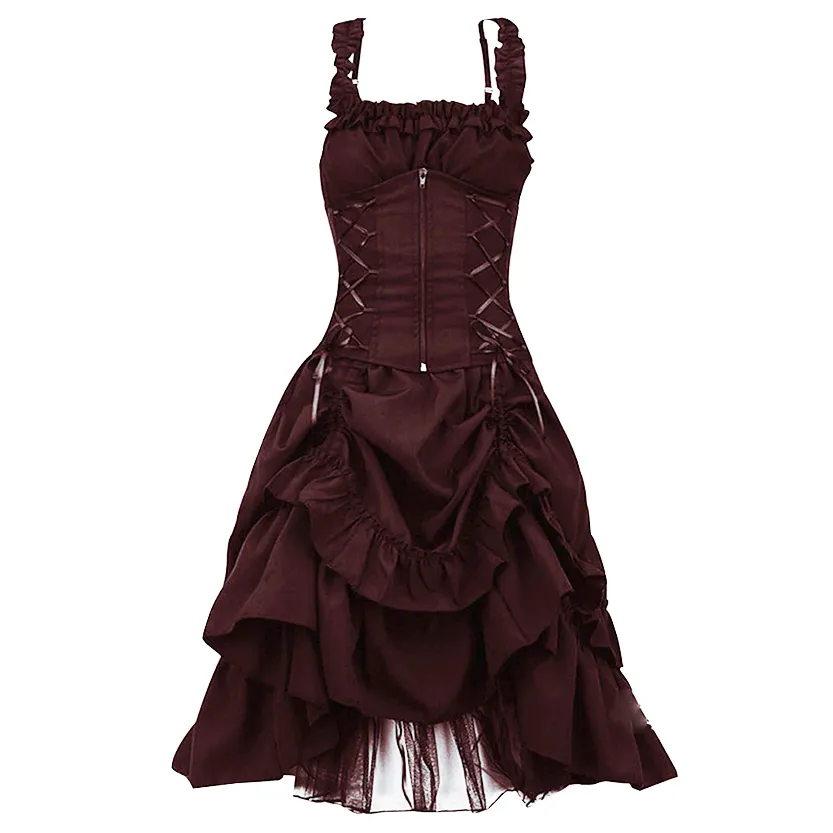 Funki Buys | Dresses | Women's Gothic Retro Party Dress