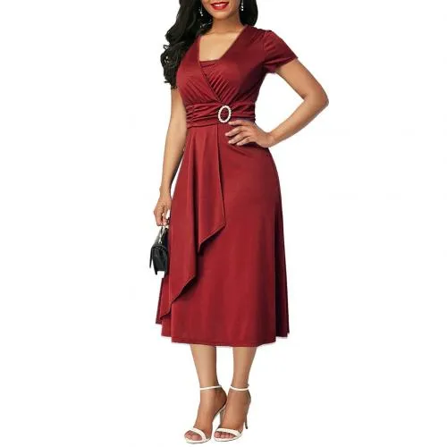 Funki Buys | Dresses | Women's High Waist Wrap Evening Dress