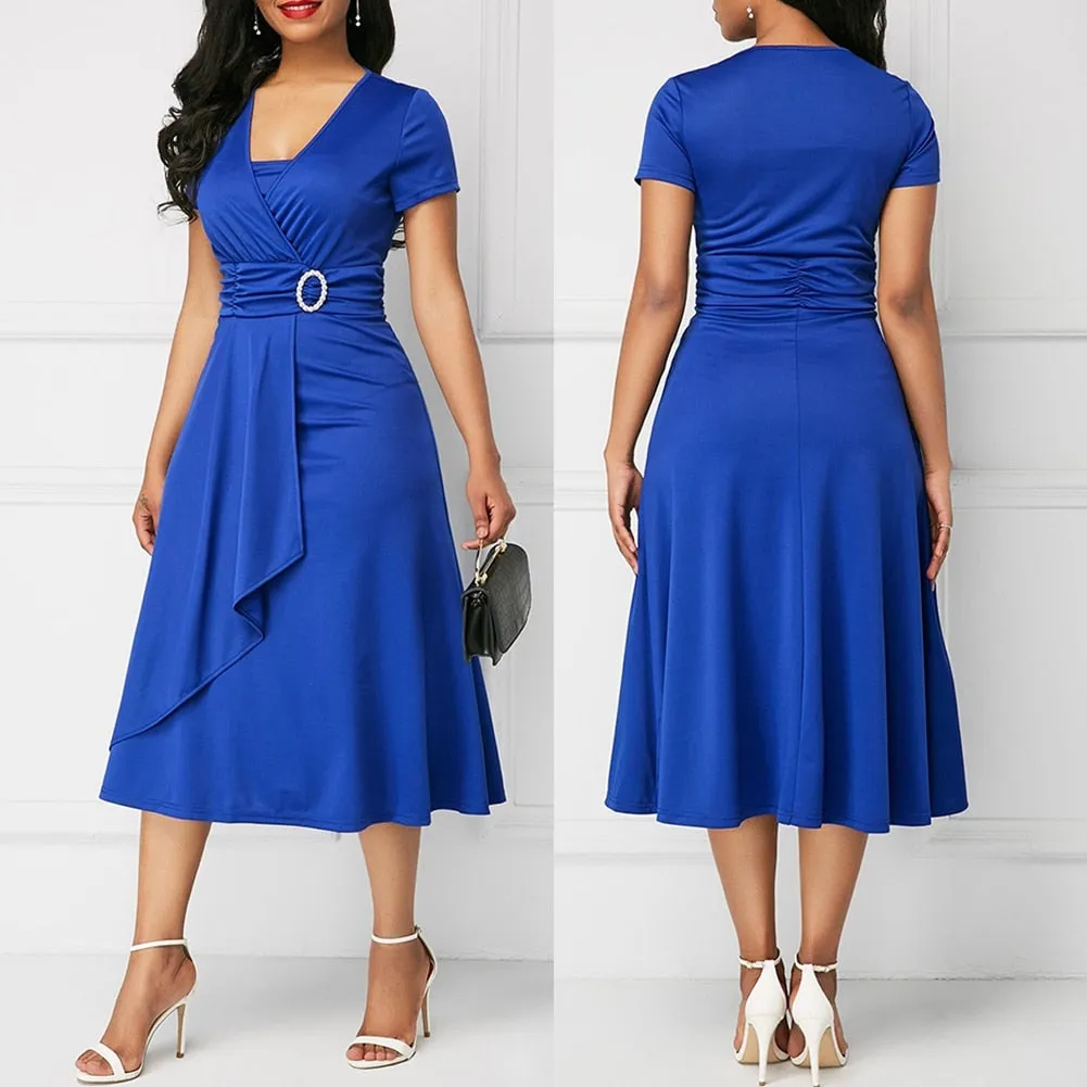 Funki Buys | Dresses | Women's High Waist Wrap Evening Dress