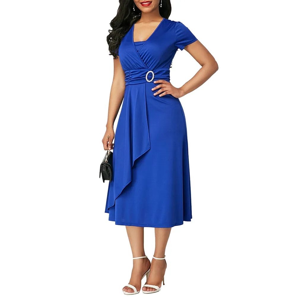 Funki Buys | Dresses | Women's High Waist Wrap Evening Dress