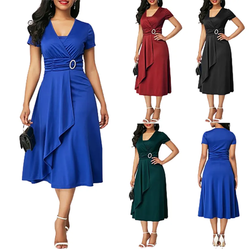 Funki Buys | Dresses | Women's High Waist Wrap Evening Dress