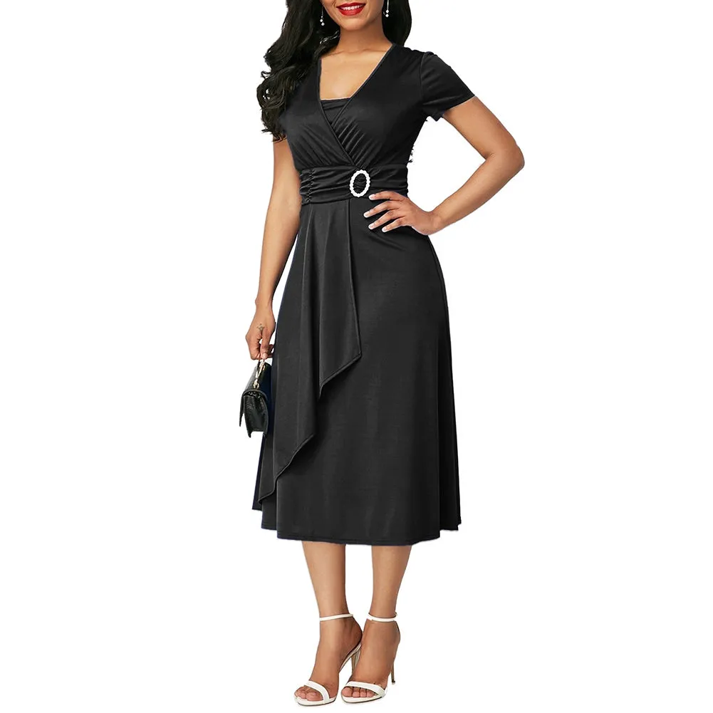 Funki Buys | Dresses | Women's High Waist Wrap Evening Dress