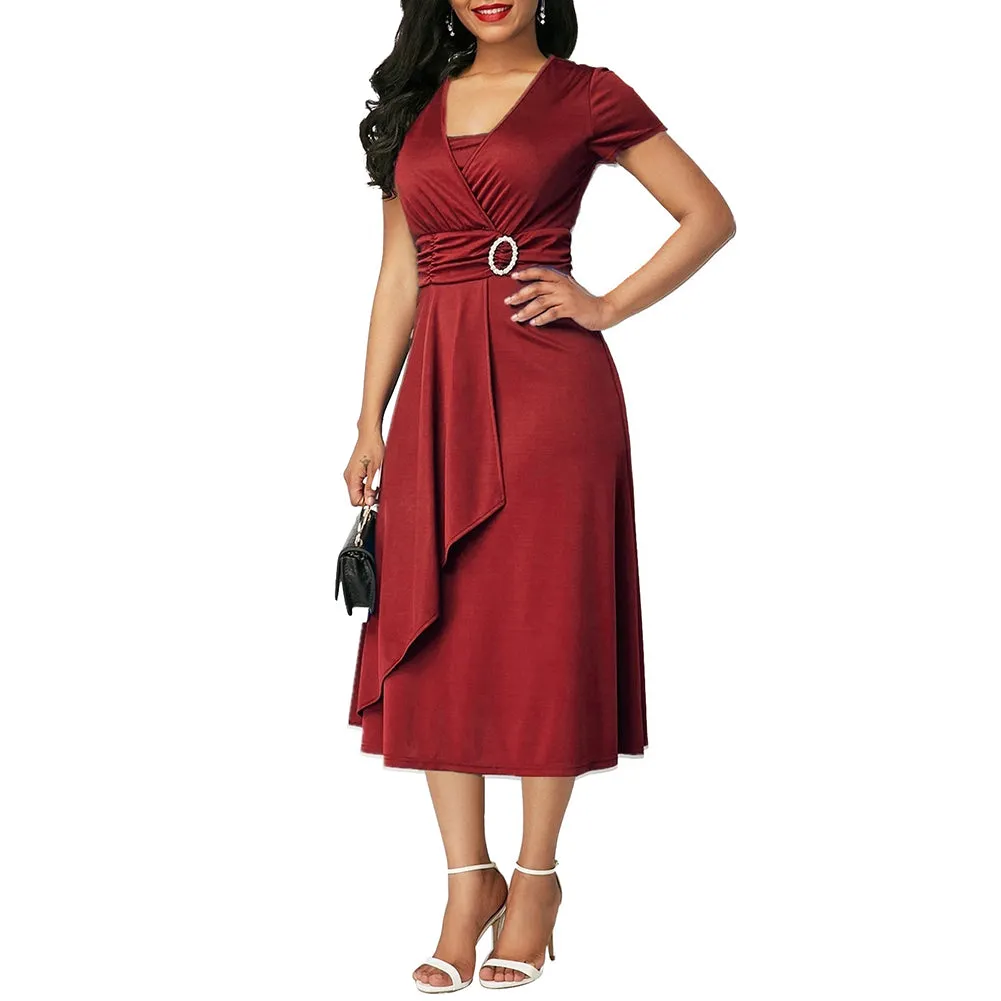 Funki Buys | Dresses | Women's High Waist Wrap Evening Dress