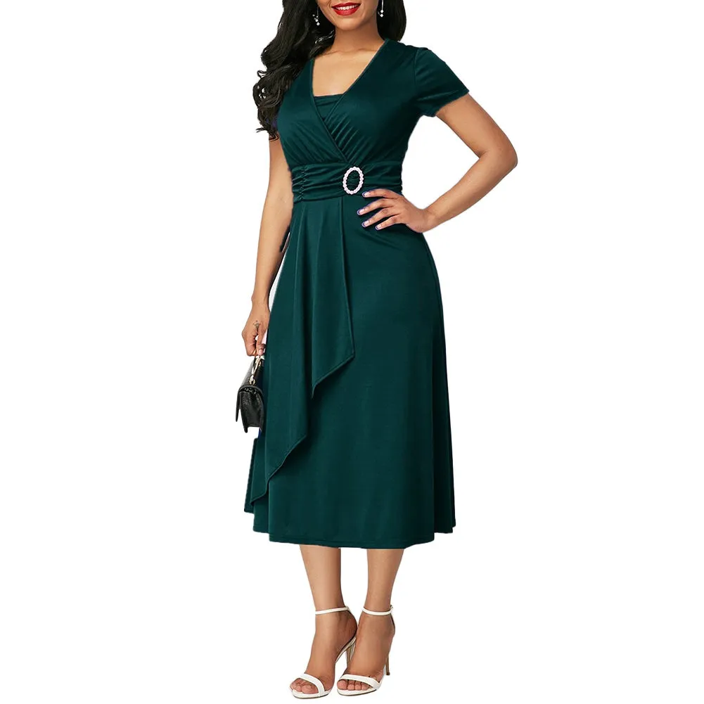 Funki Buys | Dresses | Women's High Waist Wrap Evening Dress